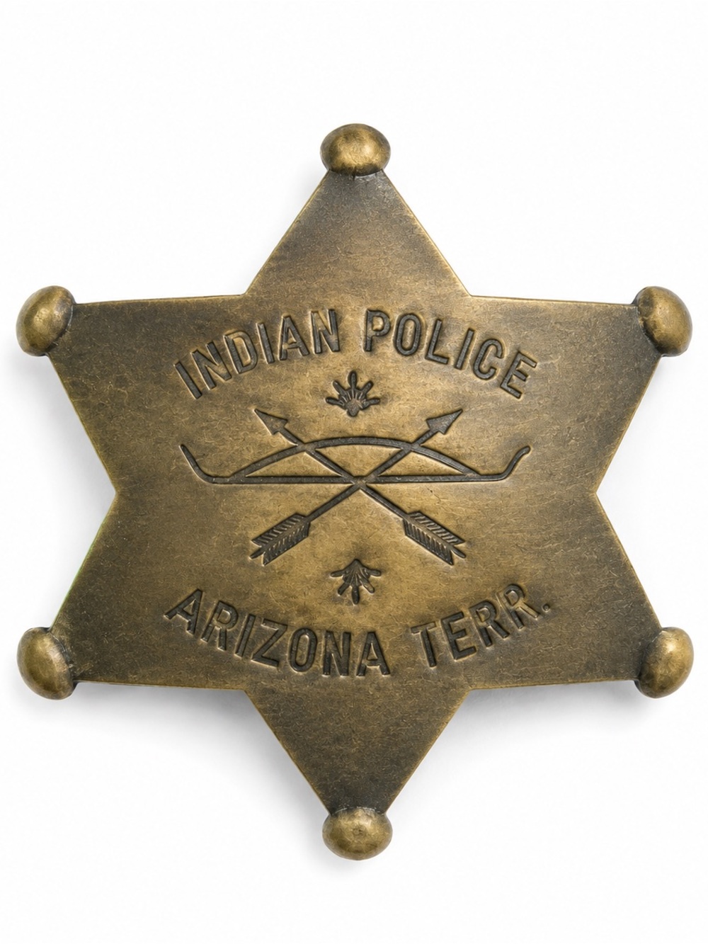 NEW Western Star Brass Badge Indian Police Arizona Territory